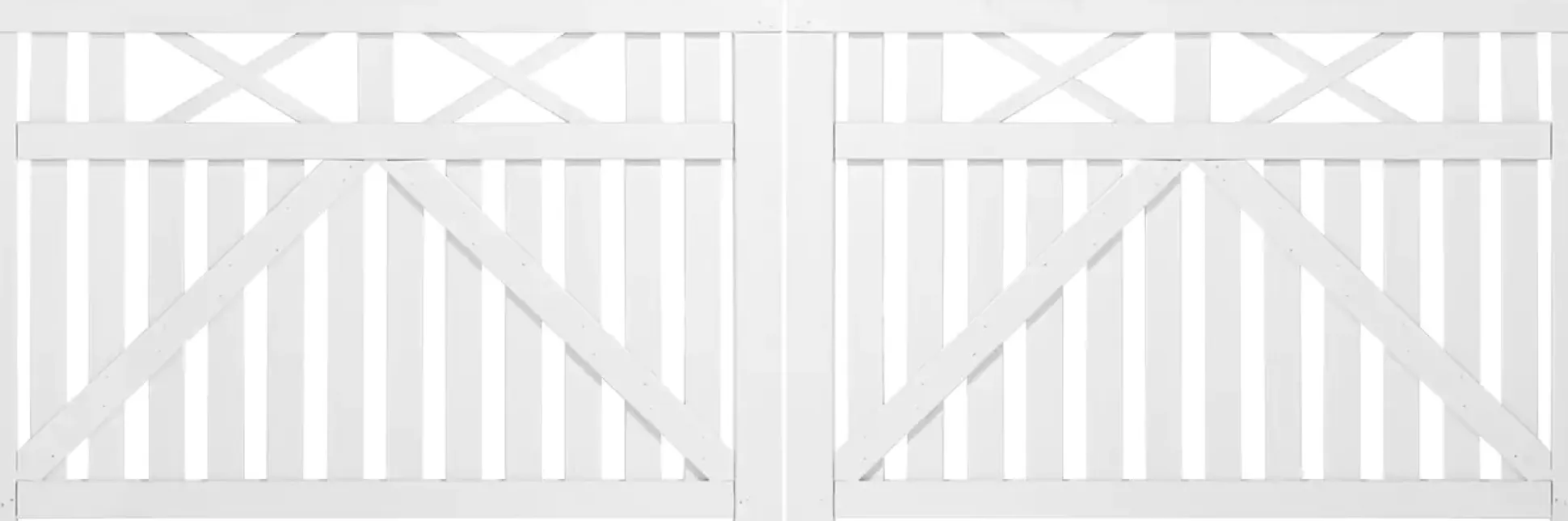 Plus Doppelzauntor Vinesse 300 x 98 cm weiß