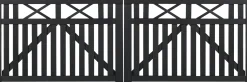 Plus Doppelzauntor Vinesse 300 x 98 cm schwarz