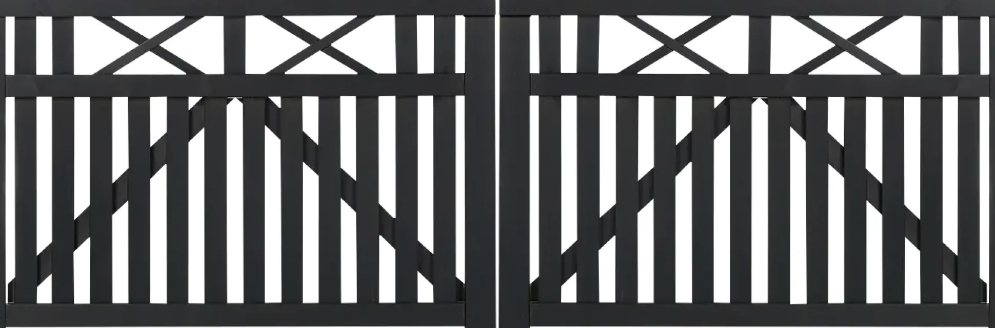 Plus Doppelzauntor Vinesse 300 x 98 cm schwarz