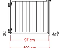 Plus Einzeltor Basic Stahl 100 × 85 cm schwarz