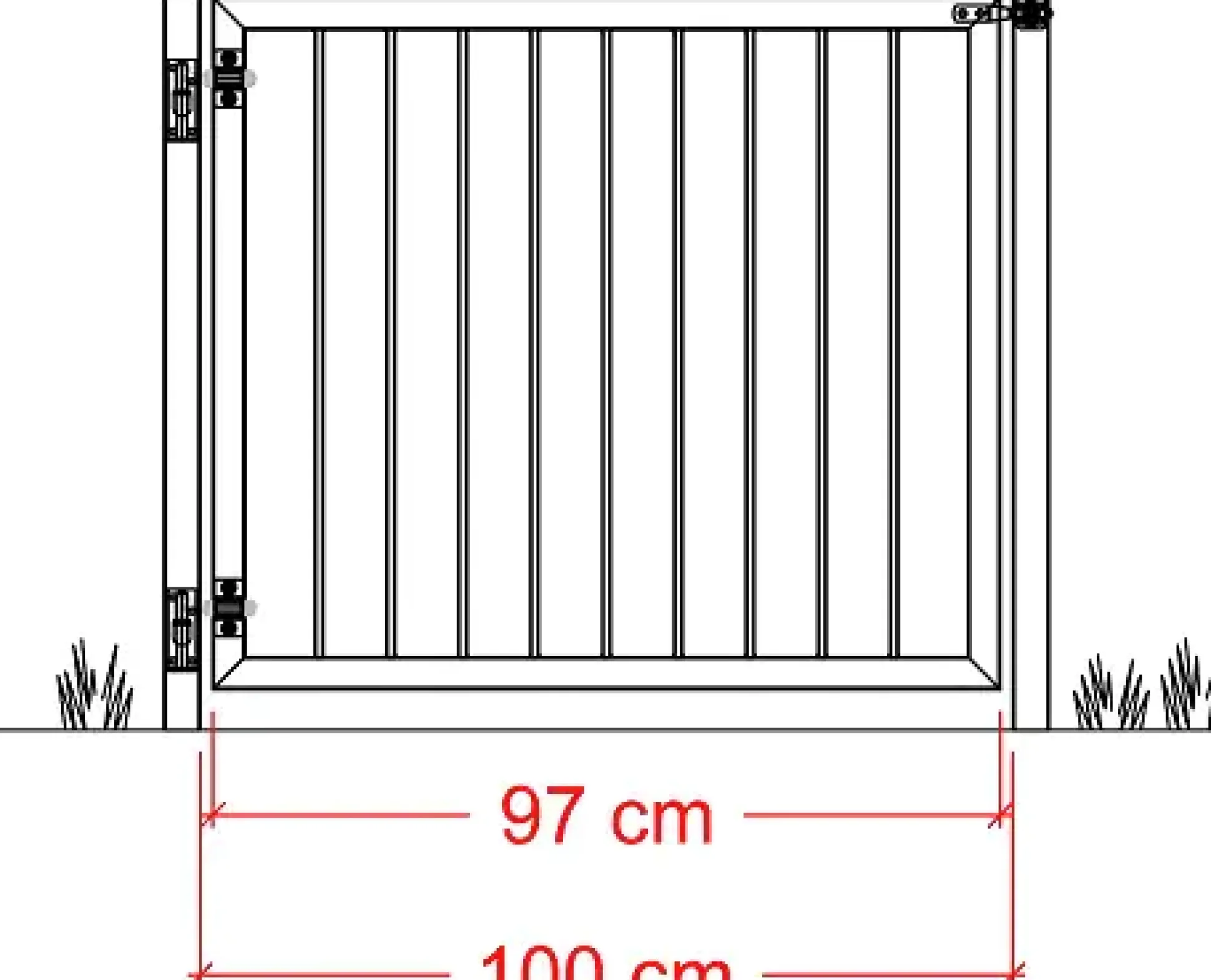 Plus Einzeltor Basic Stahl 100 × 85 cm schwarz