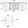 Plus Gartenhaus Nordic Multi 619 x 208 cm natur mit 2 Doppeltüren, offen, Dachpappe
