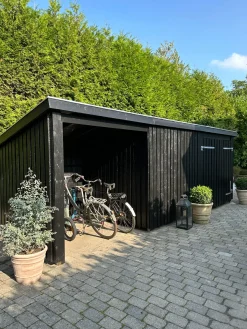 Plus Gartenhaus Nordic Multi 619 x 208 cm natur mit Doppeltür, Dachpappe