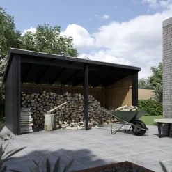 Plus Gartenhaus Nordic Multi 416 x 208 cm natur offen