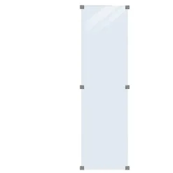 Plus Glaszaun 55,4 x 176 cm klares Glas gehärtetes 6 mm Glas
