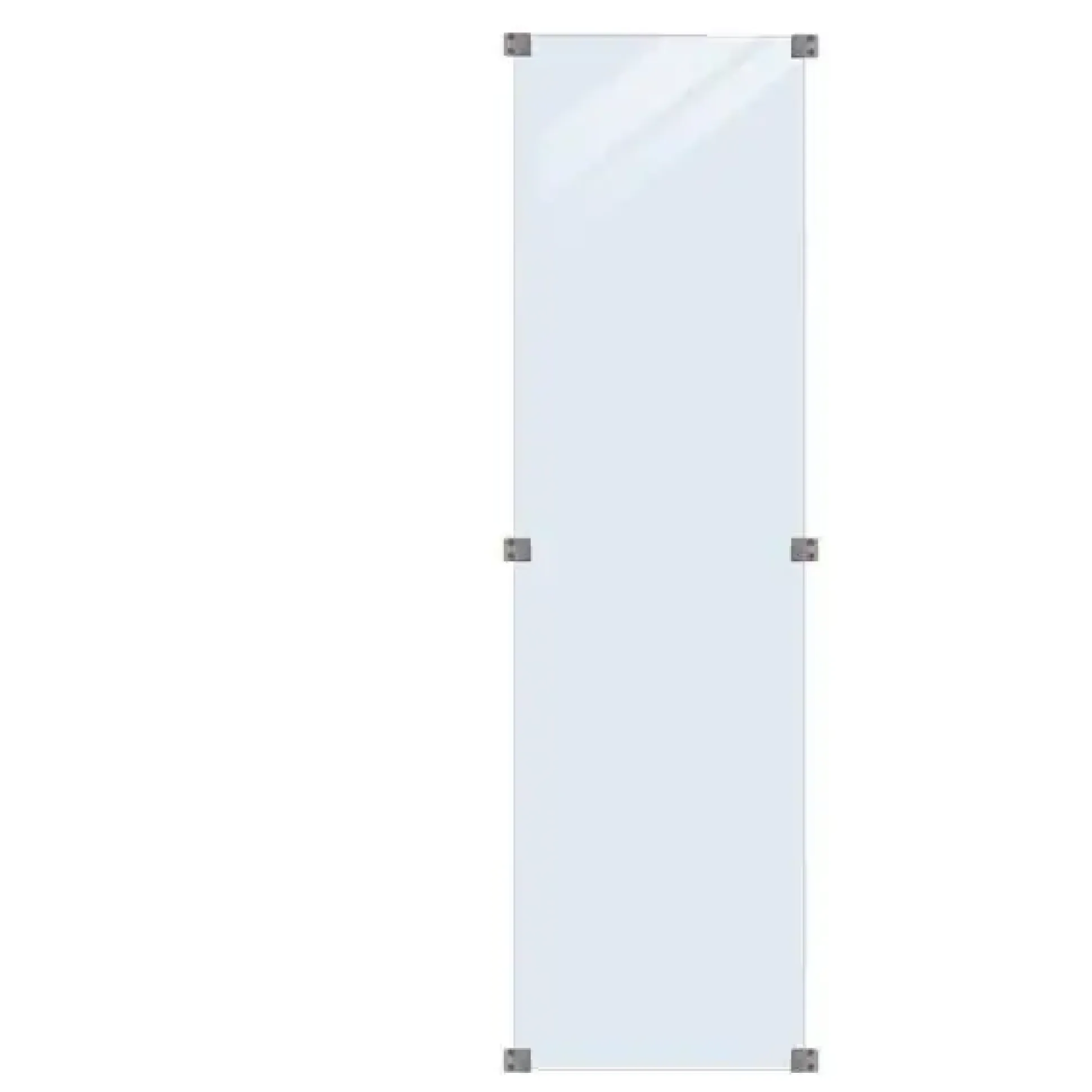 Plus Glaszaun 55,4 x 176 cm klares Glas gehärtetes 6 mm Glas