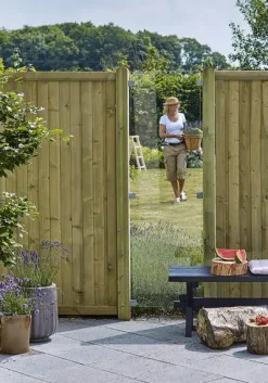 Plus Glaszaun 55,4 x 176 cm klares Glas gehärtetes 6 mm Glas