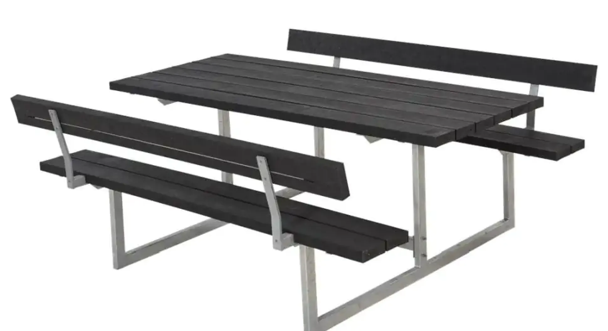 Plus Kombimöbel Basic 177 x 184 x 72 cm, 2 Rückenlehnen, Kunststoff schwarz
