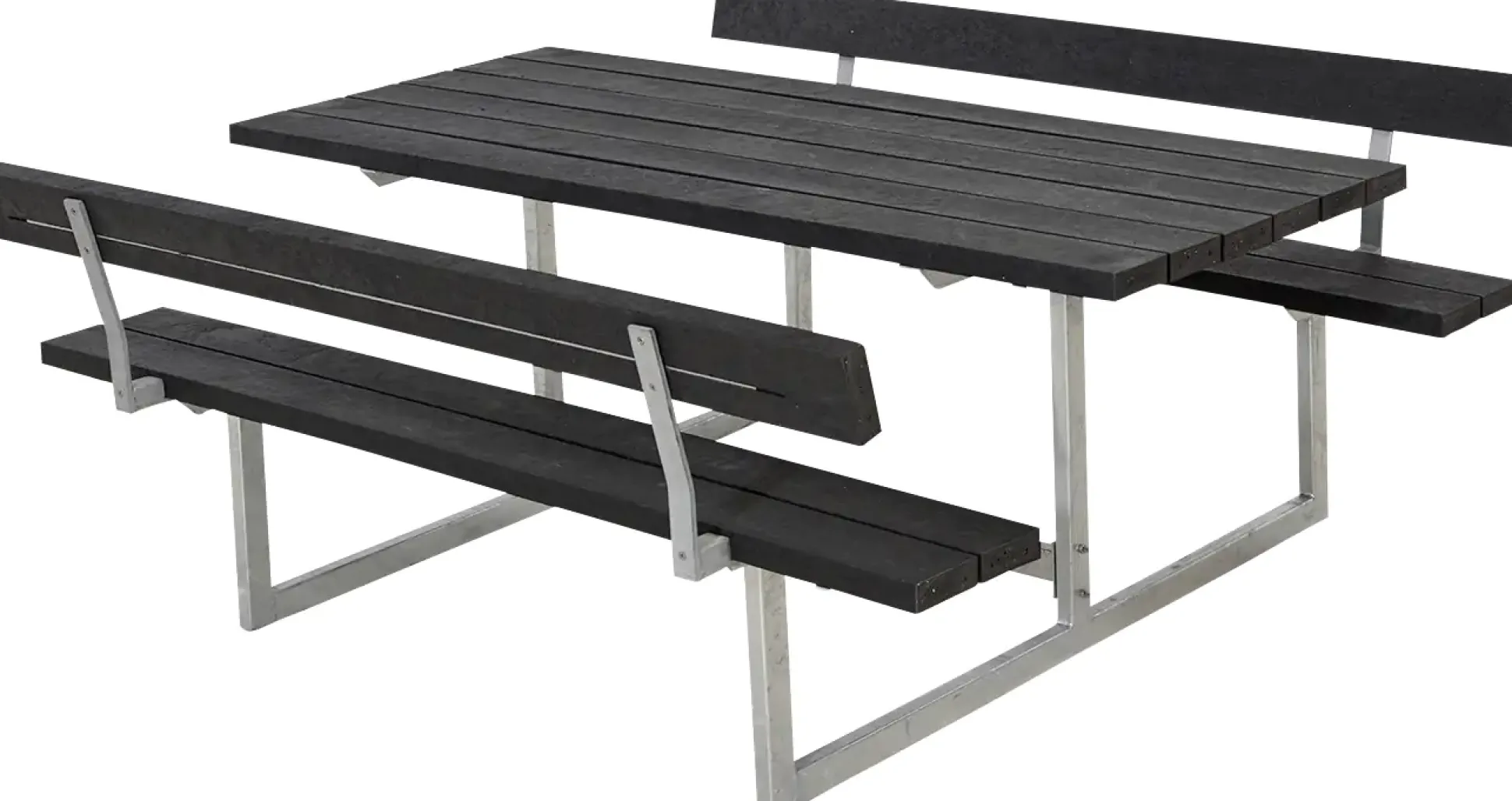 Plus Kombimöbel Basic 177 x 184 x 72 cm, 2 Rückenlehnen, Kunststoff schwarz