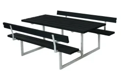 Plus Kombimöbel Basic 177 x 184 x 73 cm mit 2 Rückenlehnen, schwarz