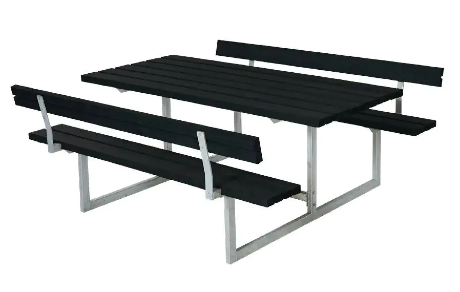 Plus Kombimöbel Basic 177 x 184 x 73 cm mit 2 Rückenlehnen, schwarz