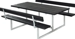 Plus Kombimöbel Basic 177 x 184 x 73 cm mit 2 Rückenlehnen, schwarz
