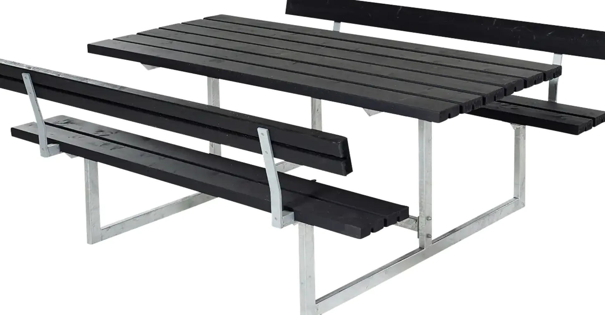 Plus Kombimöbel Basic 177 x 184 x 73 cm mit 2 Rückenlehnen, schwarz