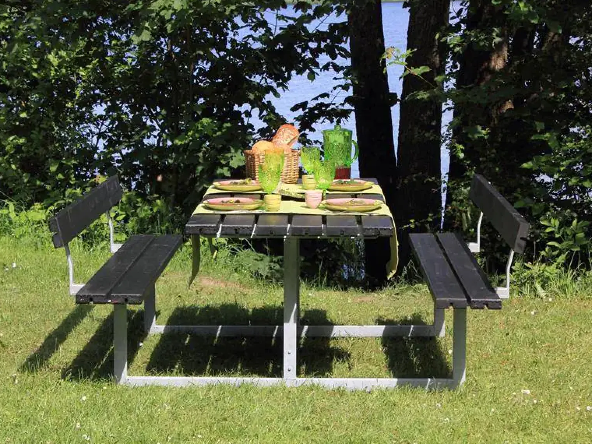 Plus Kombimöbel Basic 177 x 184 x 73 cm mit 2 Rückenlehnen, schwarz