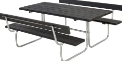 Plus Kombimöbel Classic 177 x 177 x 75 cm,2 Rückenlehnen,Kunststoff schwarz