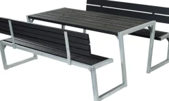 Plus Kombimöbel Zigma 176 x 198 x 73 cm mit 2 Rückenlehnen, schwarz