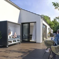 Plus Loungehaus Siesta Sommerly 179 x 67 x 183 cm natur mit Fußboden