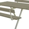 Plus Picknicktisch Alpha Stahl-Holz 177 x 185 x 73 cm graubraun mit 2 Rückenlehnen