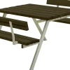 Plus Picknicktisch Alpha Stahl-Holz 118 x 185 x 76 cm schwarz mit 2 Rückenlehnen