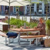Plus Picknicktisch Twist Stahl-Holz 204 x 204 x 73 cm teak