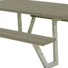 Plus Picknicktisch Wega Stahl-Holz 177 x 161 x 73 cm graubraun