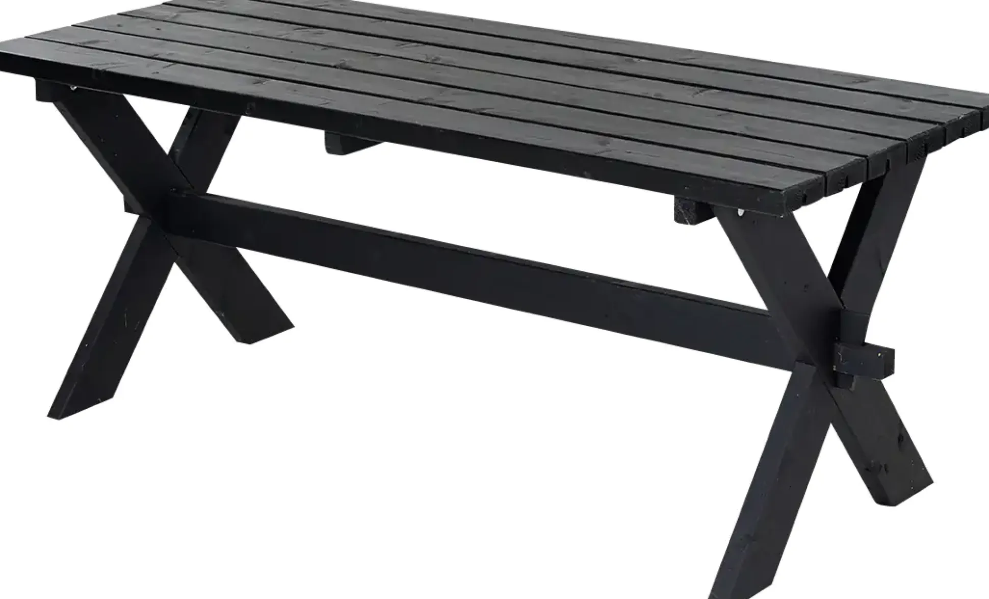 Plus Tisch Nostalgie 177x75x72cm schwarz rechteckig