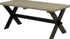Plus Tisch Nostalgie 179x75x72cm schwarz graubraun rechteckig