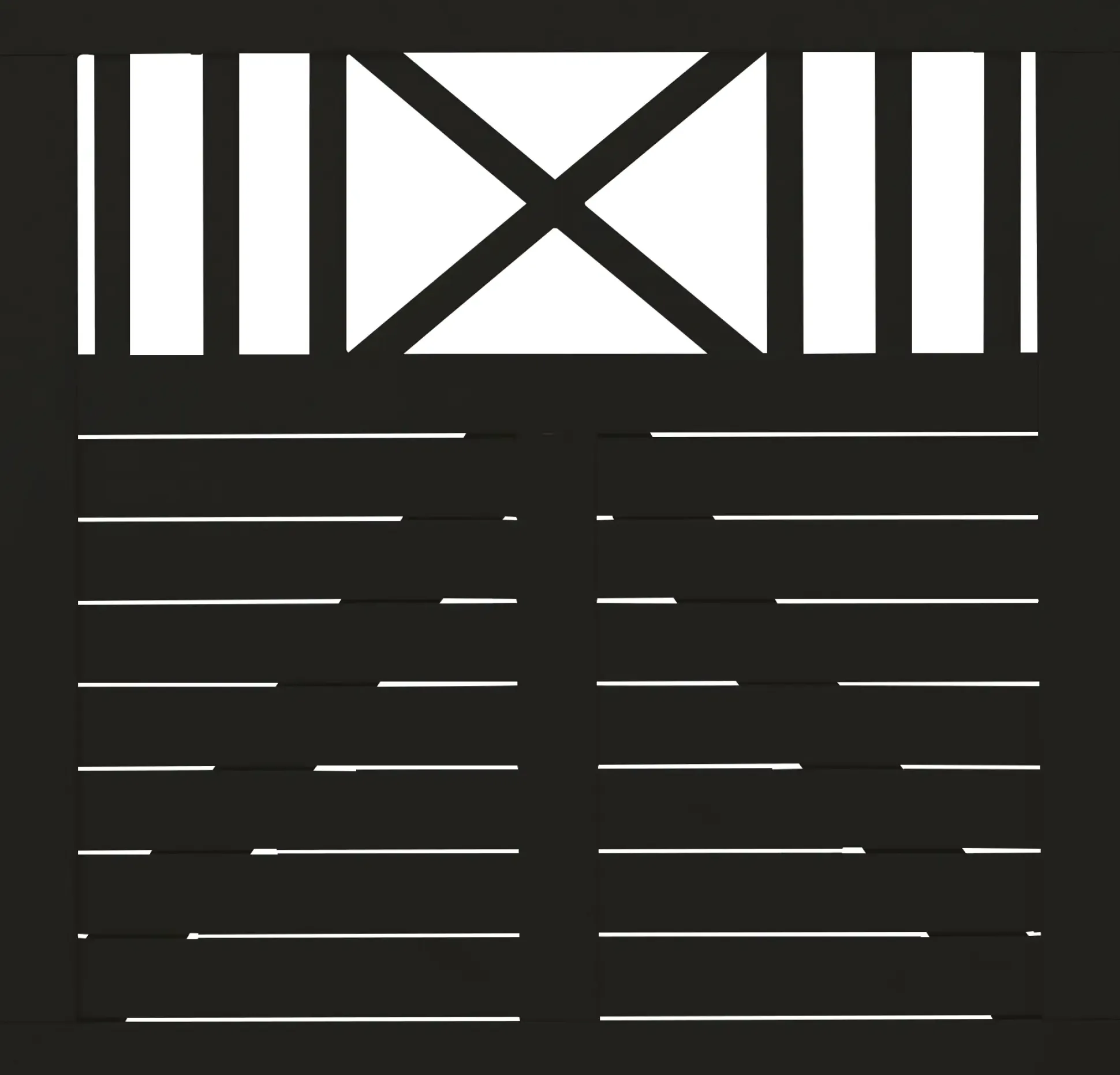 Plus Tor Nostalgi 100 x 95 cm RAL 9005 Schwarz