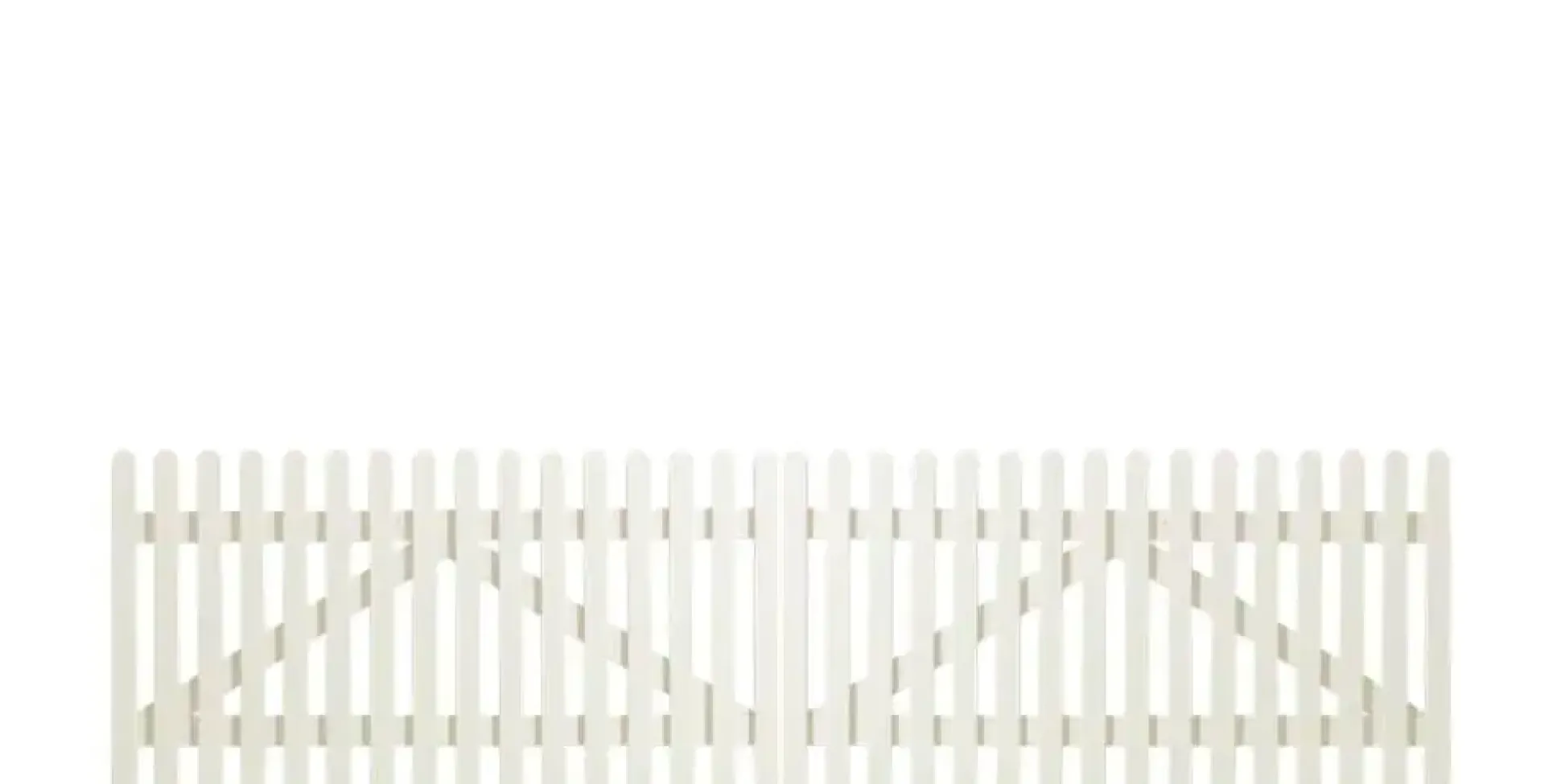 Plus Vorgartentor Retro 300 x 80 cm weiß