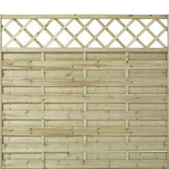 Plus Zaun Bergen mit Rankgitter 180 x 165 cm Druckimprägniert