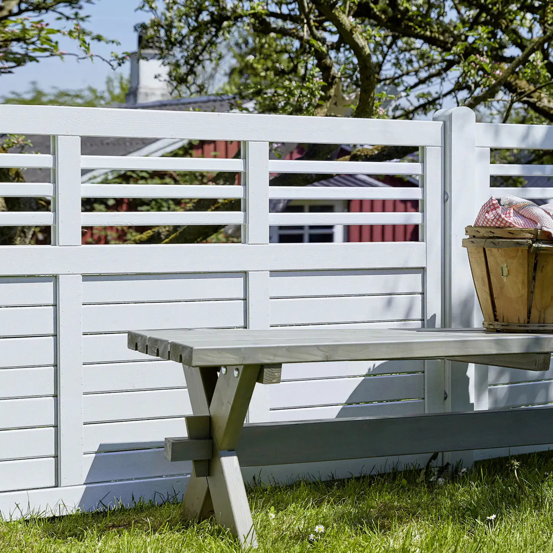 Plus Zaun Decora 180 x 95 cm RAL 9010 Weiß