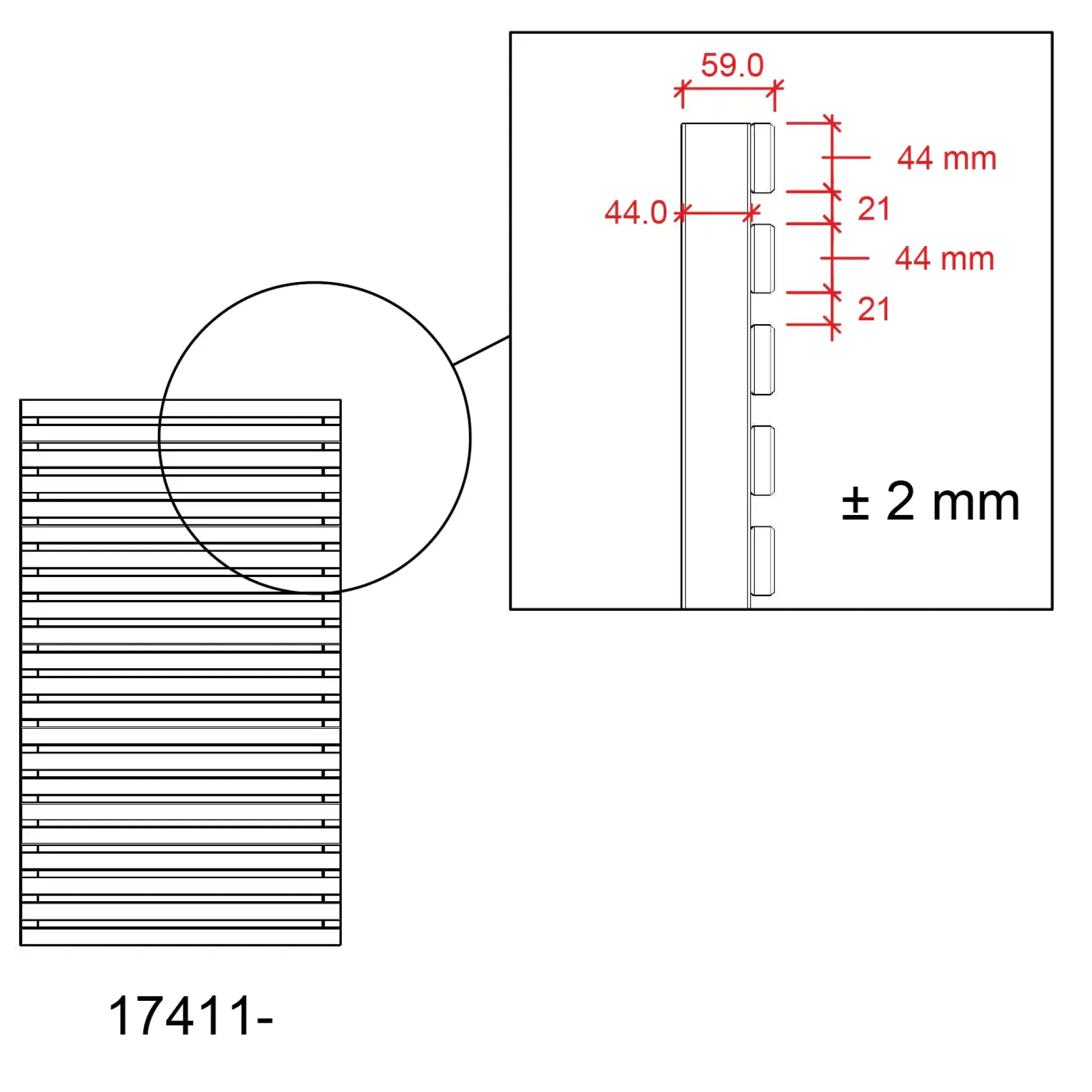 Plus Zaun Harmoni 83 x 140 cm umbragrau fungizidbehandelt