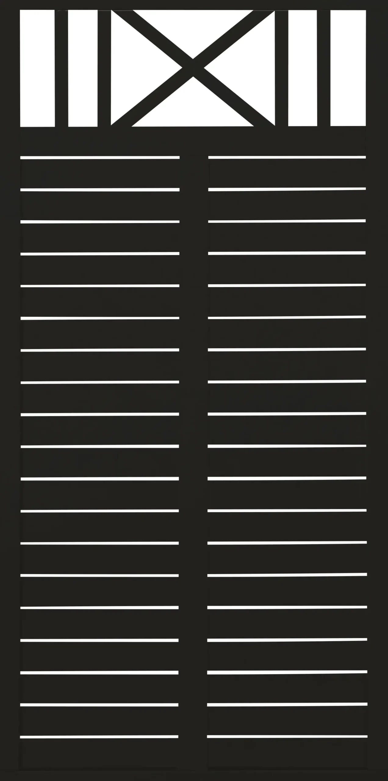 Plus Zaun Nostalgi 90 x 180 cm RAL 9005 Schwarz