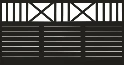 Plus Zaun Nostalgie 180 x 95 cm RAL 9005 Schwarz