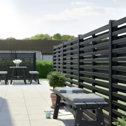 Plus Zaun Osaka 180 x 136 cm RAL 9005 Schwarz