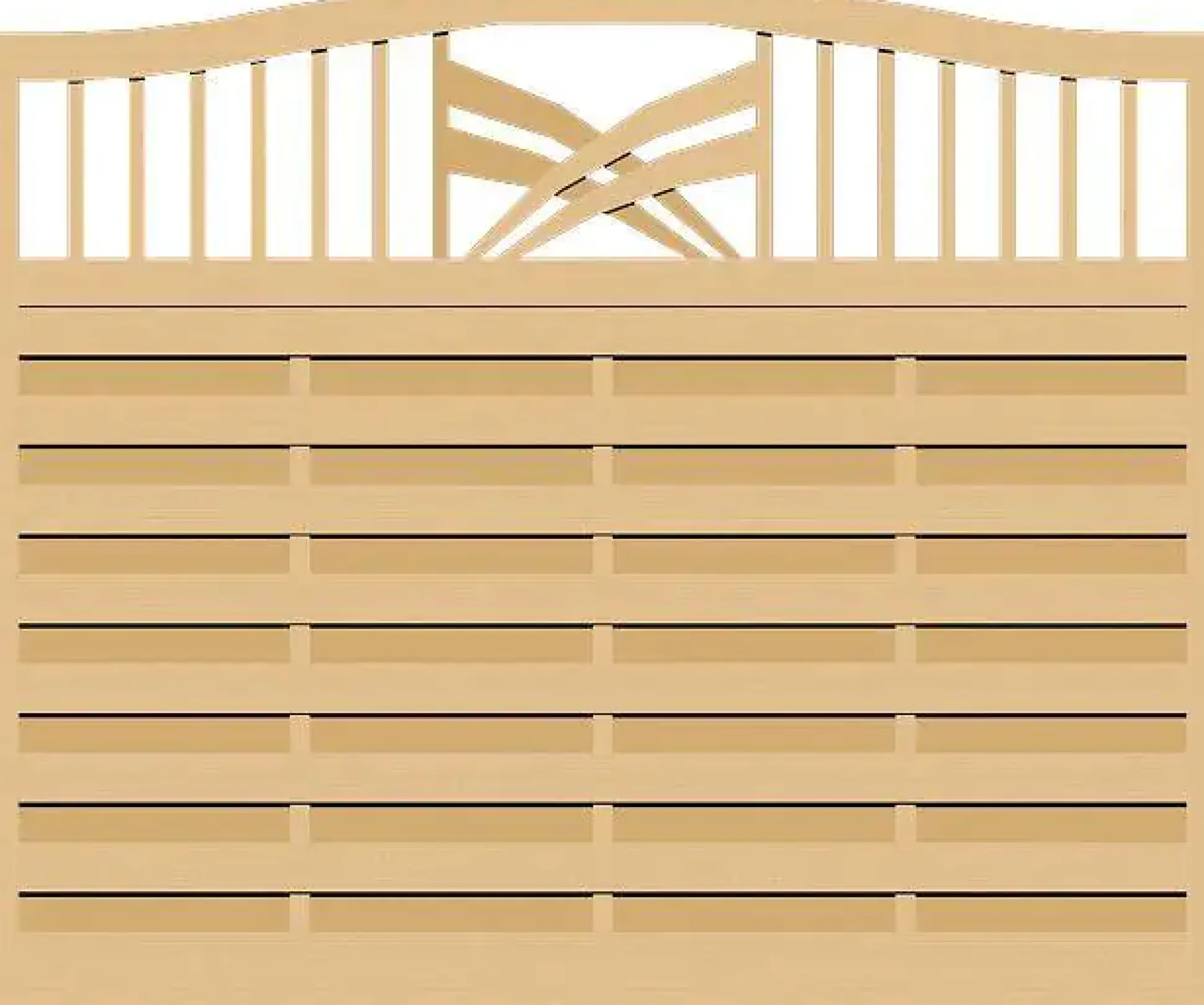 Plus Zaun Rondo 180 x 142/150 cm druckimprägniert