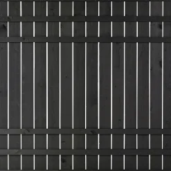 Plus Zaunelement Rustik 180 x 180 cm schwarz