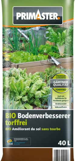 Primaster Bio Bodenverbesserer und Komposterde 40 L torffrei