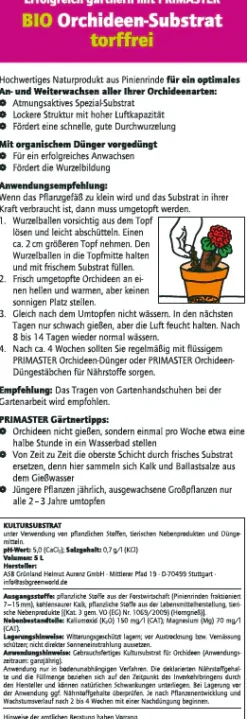 Primaster Bio Orchideensubstrat torffrei 5 L