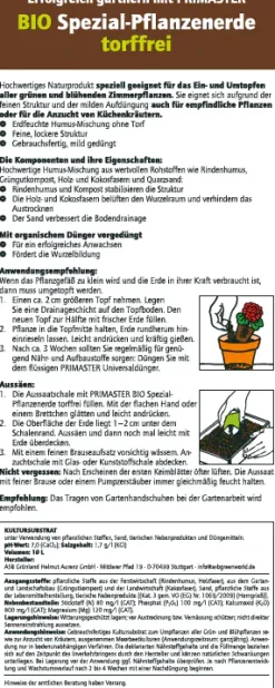 Primaster Bio Spezialpflanzerde torffrei 10 L