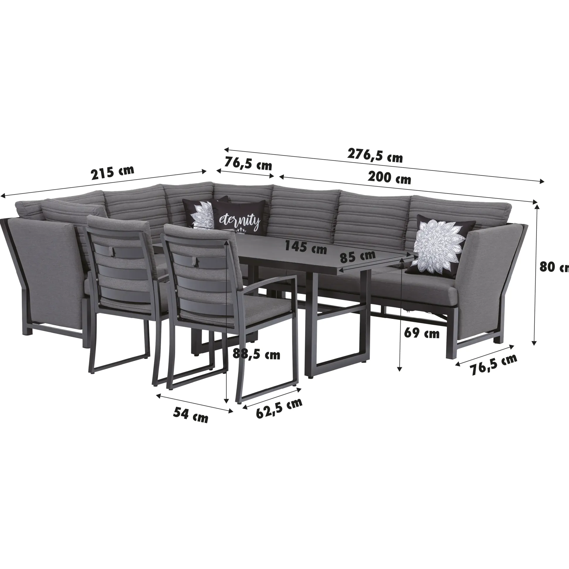 Primaster Dining Lounge Möbelset Ravenna mit wetterfestem Bezug