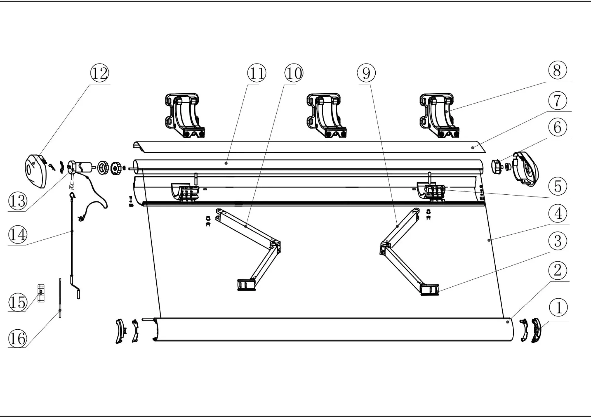 Primaster Elektrische Vollkassetten-Markise inkl. Funkfernbedienung - B-Ware