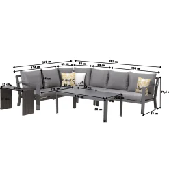 Primaster Gartenmöbel-Set Elbasan Aluminium