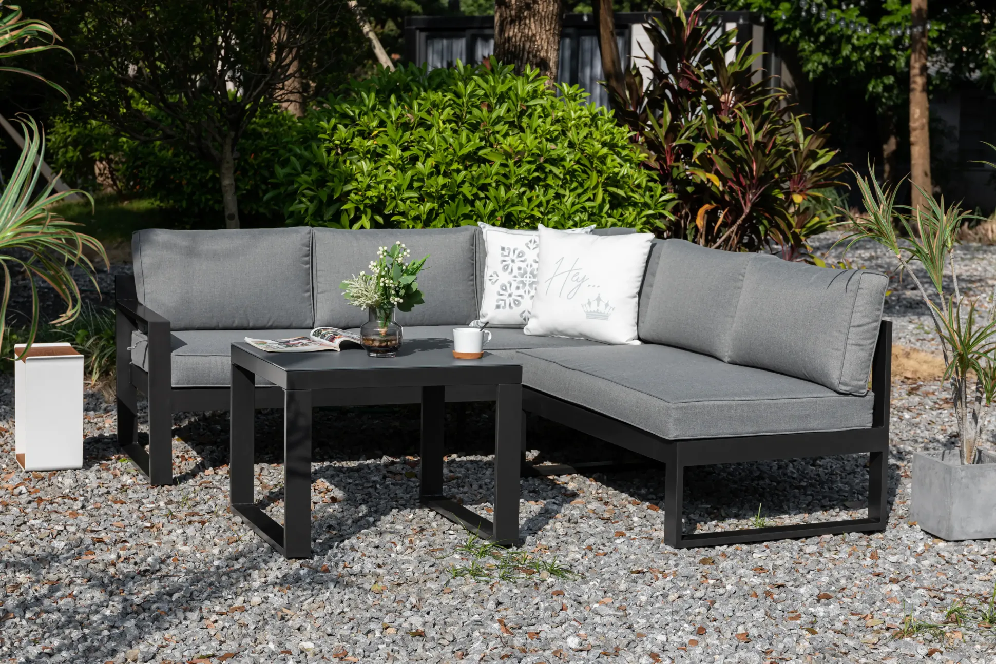 Primaster Gartenmöbel-Set Limoncello Aluminium mit verstellbarem Kopfteil