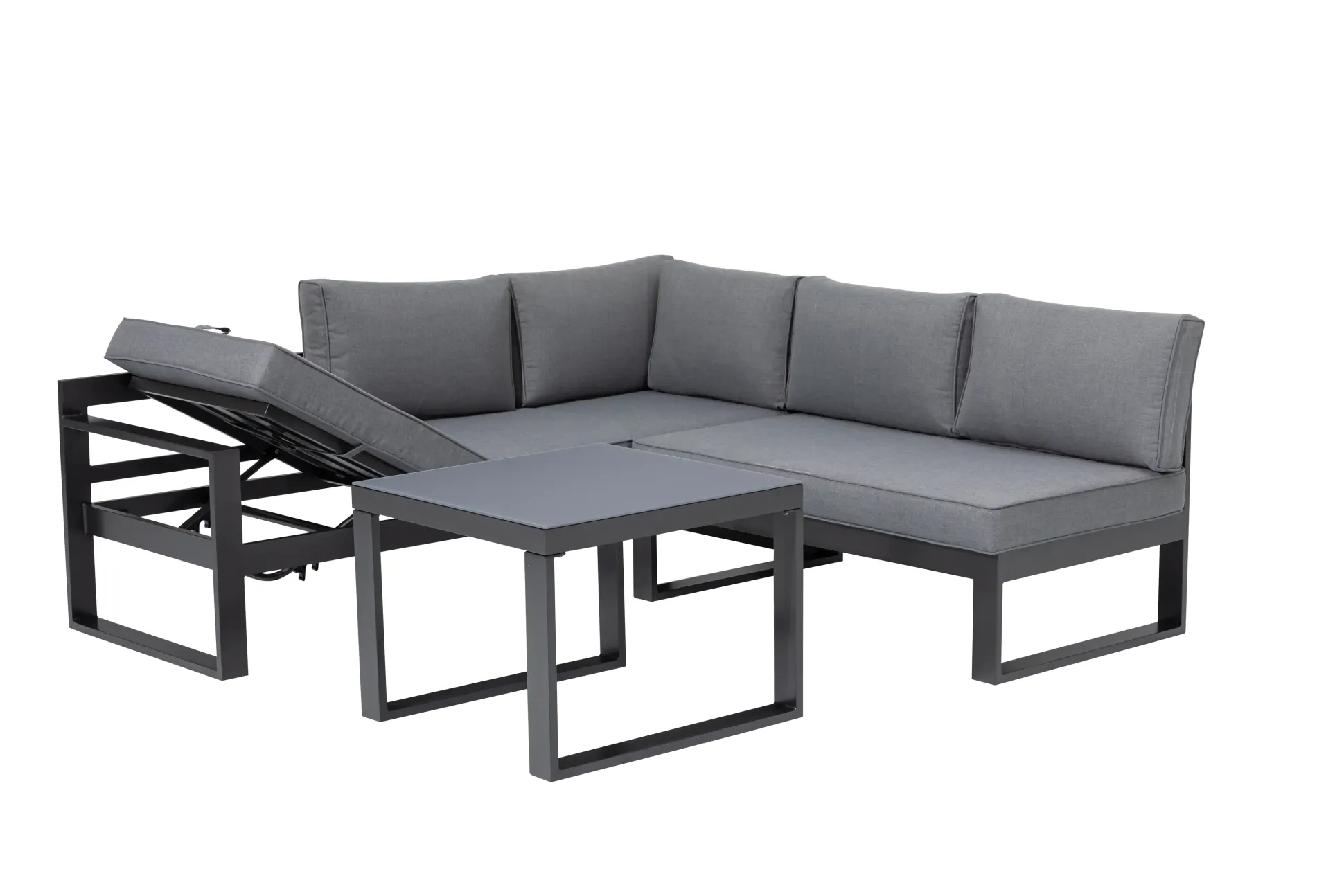 Primaster Gartenmöbel-Set Limoncello Aluminium mit verstellbarem Kopfteil