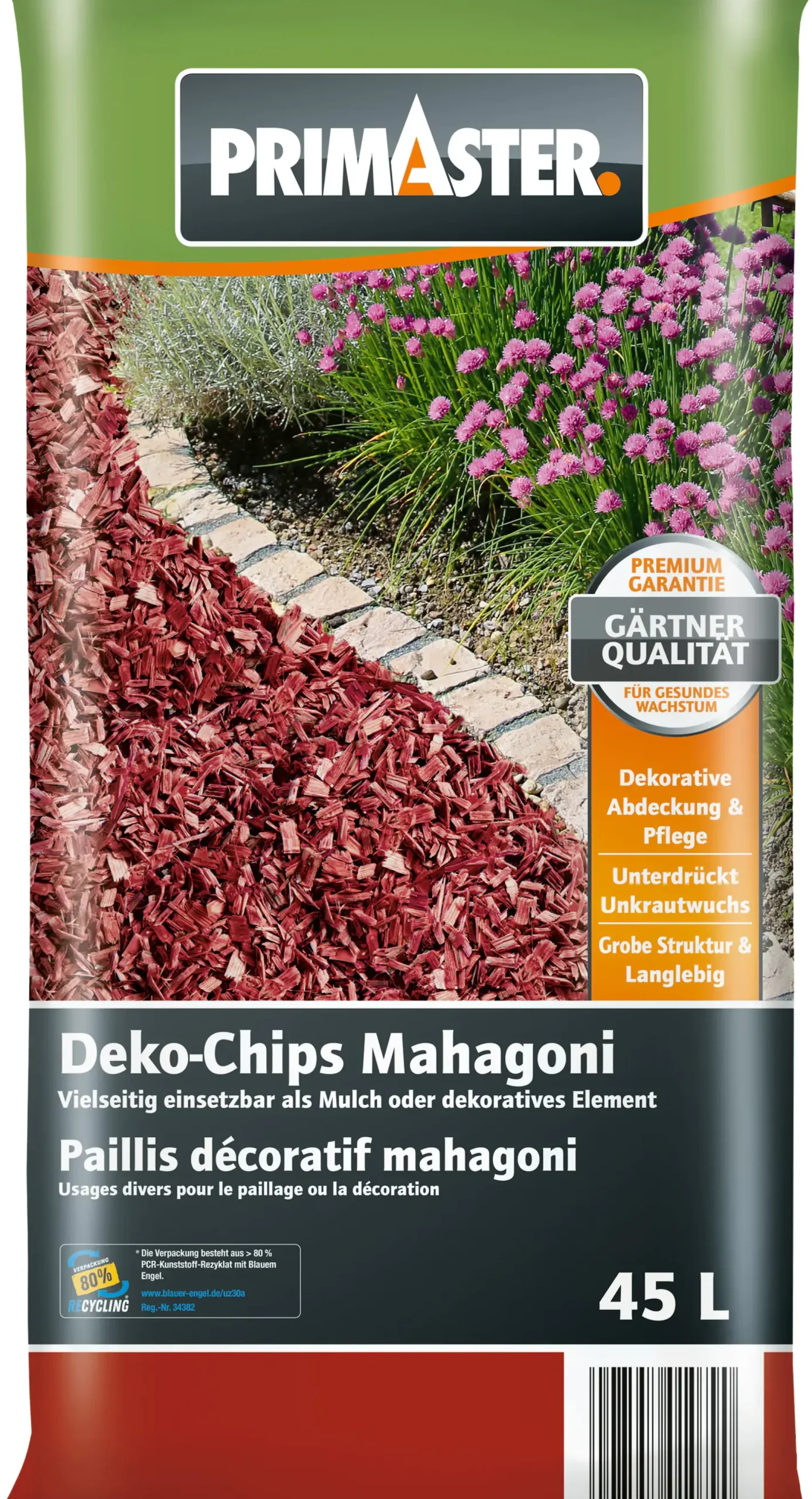 Primaster Hackschnitzel Garten Mahagoni 45 L
