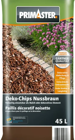 Primaster Hackschnitzel Garten nussbraun 45 L