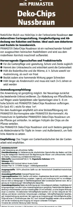 Primaster Hackschnitzel Garten nussbraun 45 L