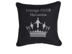 Primaster Kissen Lounge Club Havanna 45 x 45 cm, schwarz