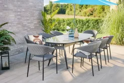 Primaster Lounge Möbelset Calvo 5-teilig grau mit wetterfestem Bezug